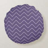 Coussin de jet bébé fille Chevron Violet - Rond (Dos)