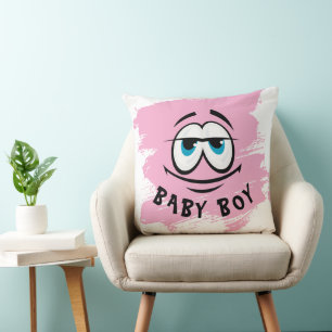 Coussin de jet bébé garçon rose mignon