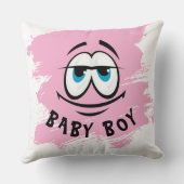Coussin de jet bébé garçon rose mignon (Verso)