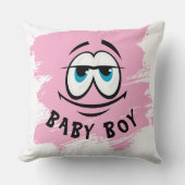 Coussin de jet bébé garçon rose mignon (Recto)