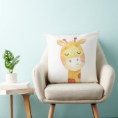 Coussin de jet bébé girafe endormi mignon (Chaise)