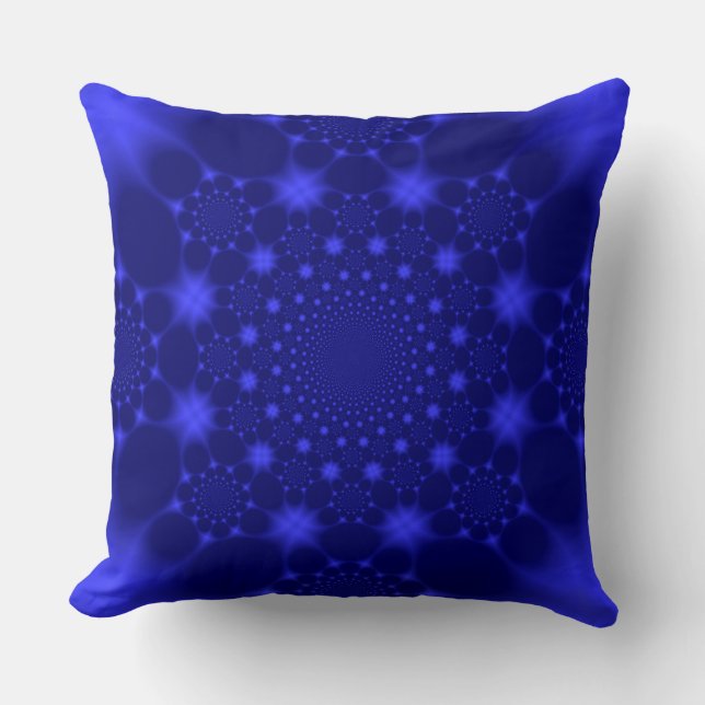 Coussin de jet bleu étincelant (Recto)