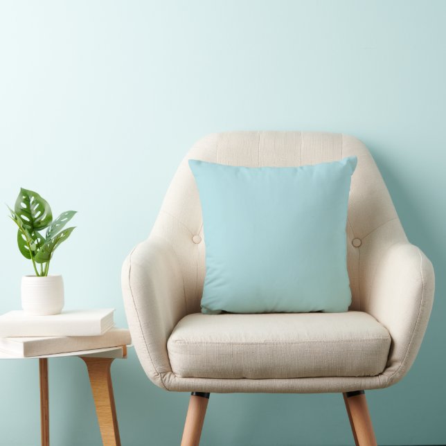 Coussin de jet bleu poudre (Chaise)
