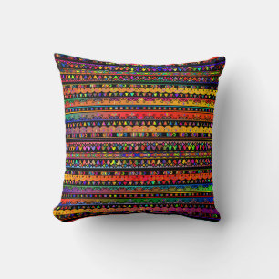 Coussin de jet bohème coloré