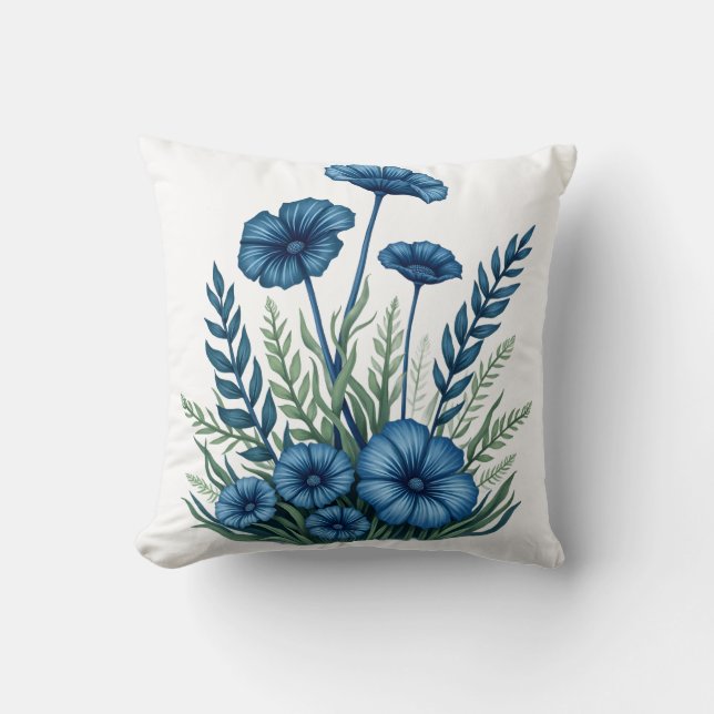 Coussin de jet Boho Botanical | Décoration florale (Recto)