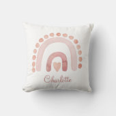 Coussin de jet Boho Rainbow Dusty Pink pour la nur (Recto)