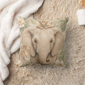 Coussin de jet Botanical Safari Elephant | Neutre (Couverture)
