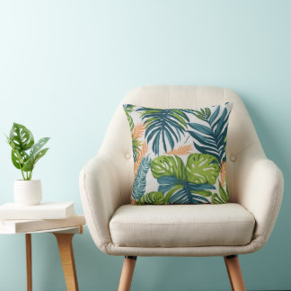 Coussin de jet botanique tropical