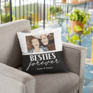 Coussin de jet cadeau pour les meilleures amies av