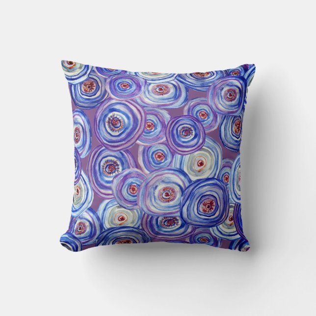 Coussin de jet Cercle Violet (Recto)