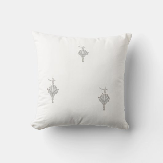 Coussin de jet Chakra Lotus Fleur Pendentif Argent (Recto)