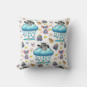 Coussin de jet Chat Chien Souris Fromage Os de Poi