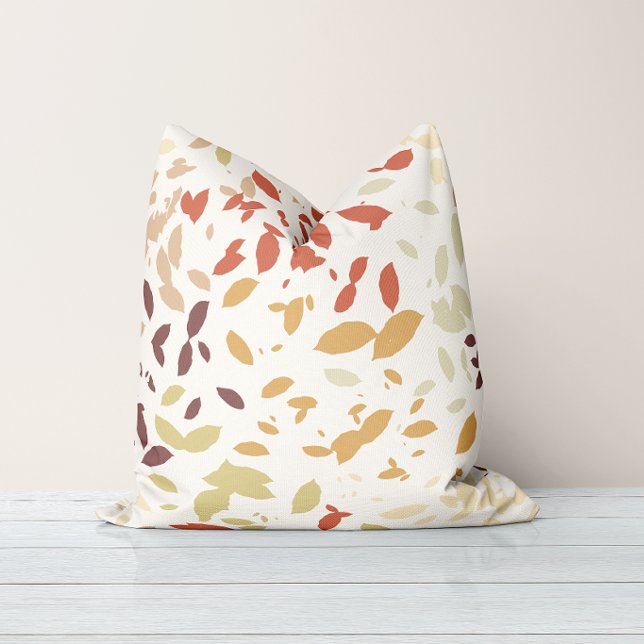 Coussin de jet chaud neutre à feuillage tombant (Créateur téléchargé)