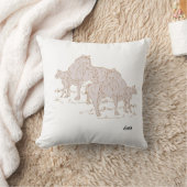 Coussin de jet Cheval avec une vache  (Couverture)