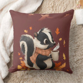 Coussin de jet Cozy Autumn Skunk - Douce forêt d'a (Couverture)