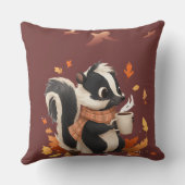 Coussin de jet Cozy Autumn Skunk - Douce forêt d'a (Verso)