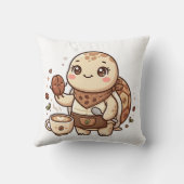 Coussin de jet Cute Turtle Bean Spoon (Verso)