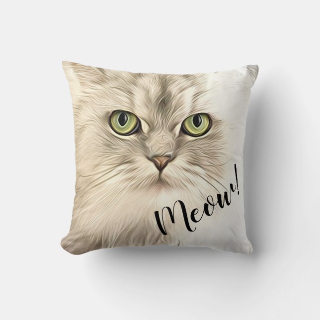 Coussin de jet d'accent Miaou des chats (Recto)