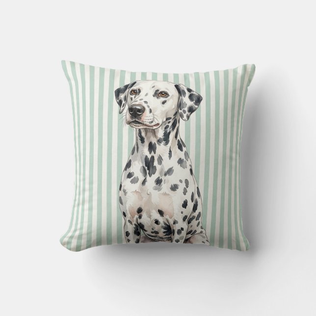 Coussin de jet dalmatien aquarelle (Recto)