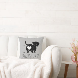 Coussin de jet d'amour de teckel