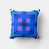 Coussin de jet d'art abstrait vibrant" Coussin de (Verso)