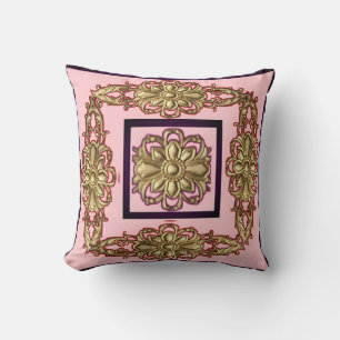 Coussin de jet d'art abstrait vibrant" Coussin de