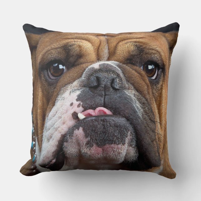 Coussin de jet de Bouledogue Anglais (Recto)