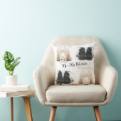 Coussin de jet de chaussures de couple de mariage  (Chaise)