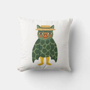 Coussin de jet de chauve-souris girafe mignon Art