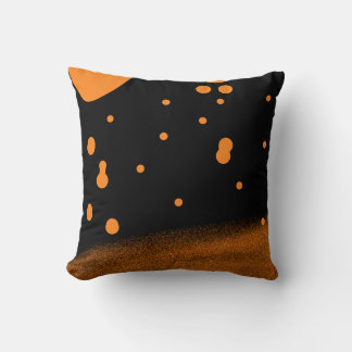 Coussin de jet de chute d'orange de braise – Noir