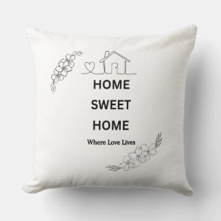 Coussin de jet de citation minimaliste esthétique