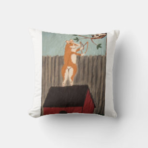 Coussin de jet de corgi malicieux