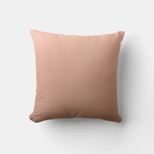 Coussin de jet de couleur unie pêche minimaliste,
