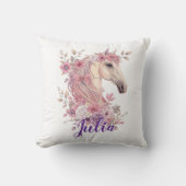 Coussin de jet de fille de cheval de poulain flora (Recto)