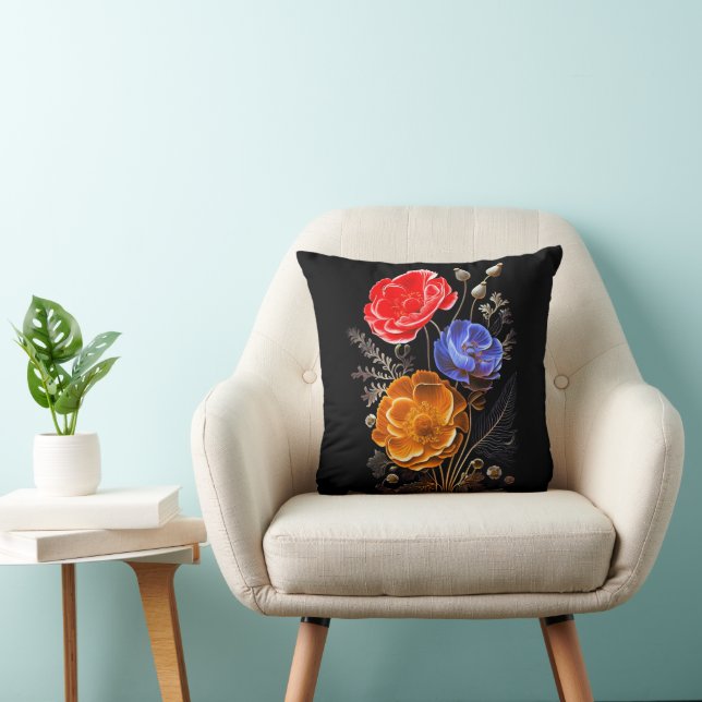 Coussin de jet de fleurs arméniennes (Chaise)