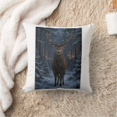 Coussin de jet de forêt de cerfs d'hiver (Couverture)