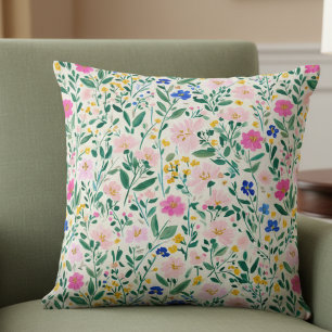 Coussin de jet de jardin floral coloré