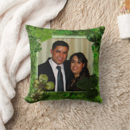 Coussin de jet de la Saint-Patrick avec photo
