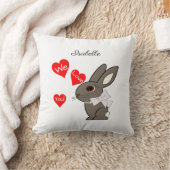 Coussin de jet de lapin "Nous vous aimons" (Couverture)