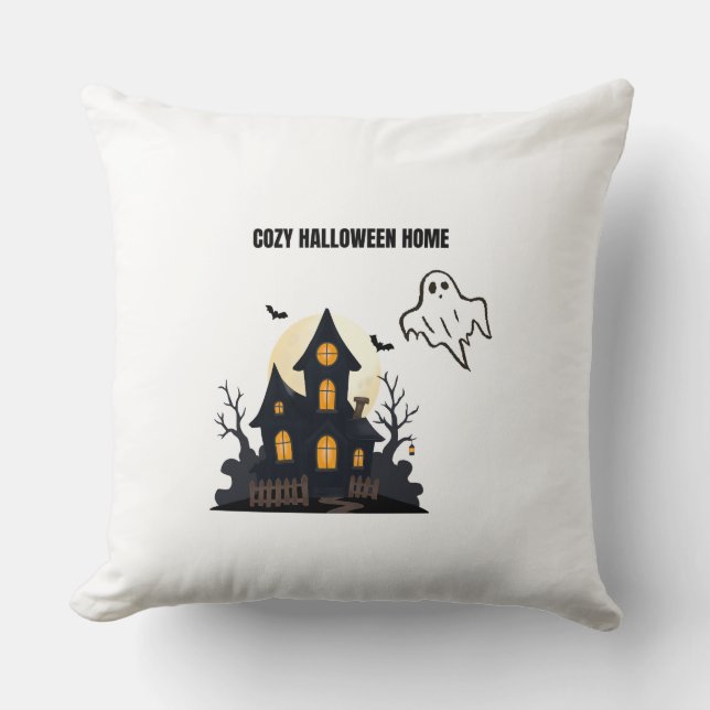 Coussin de jet de maison hantée pour une maison de (Recto)