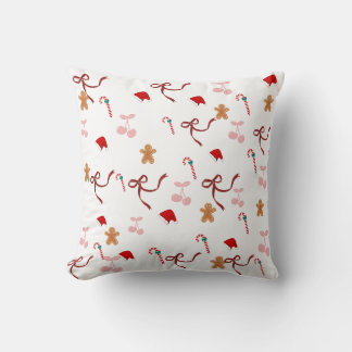Coussin de jet de Noël ruban coquette mignon