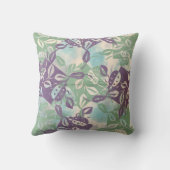 Coussin de jet de peinture de jardin papillon viol (Verso)