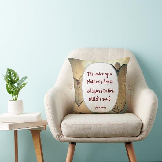Coussin de jet de poésie pour le cœur sentimental (Chaise)