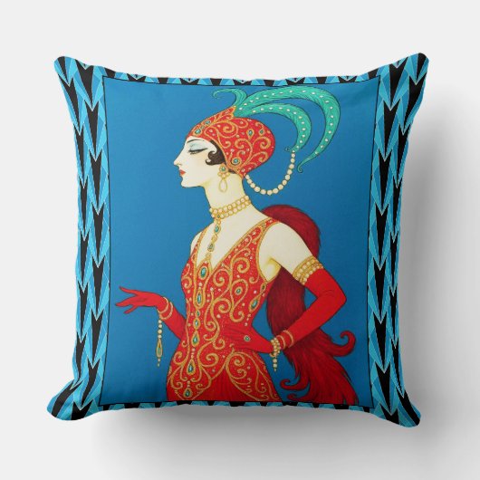 Coussin de jet de style Art Déco de luxe (Recto)