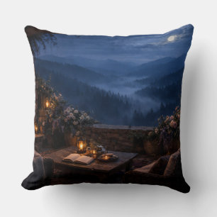 Coussin de jet de terrasse Rose Vallée de la Lune