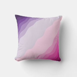 Coussin de jet de thème de couleur violet et rose