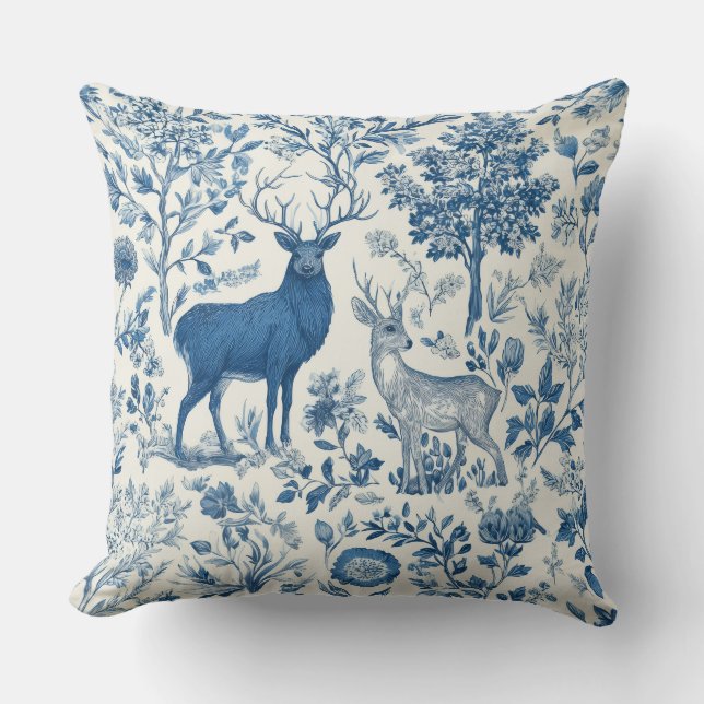 Coussin de jet décoratif à motif d'animaux de la f (Recto)