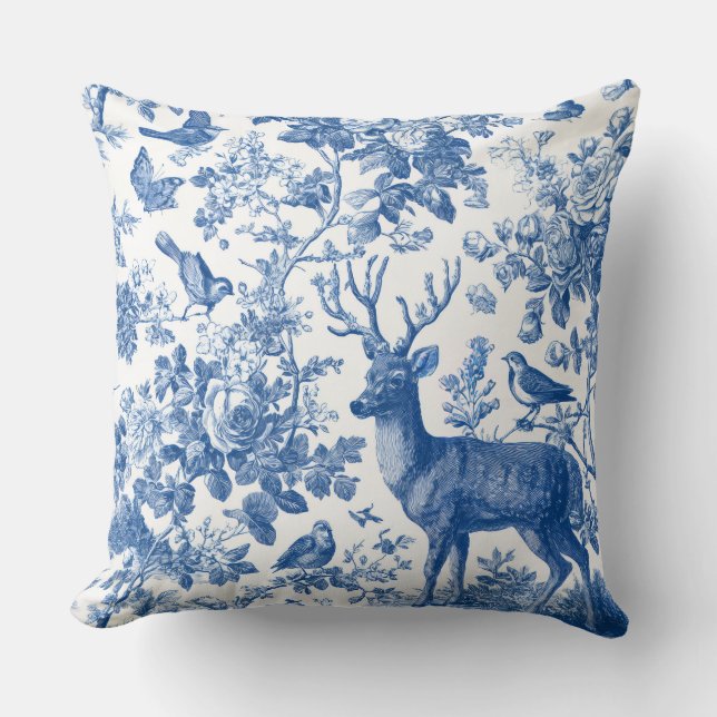 Coussin de jet décoratif à motif d'animaux de la f (Recto)