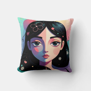 Coussin de jet décoratif d'art moderne fantaisiste
