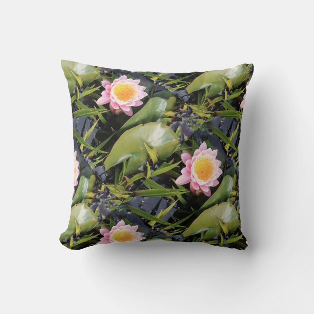 Coussin de jet d'étang de lis par pour tous que (Recto)